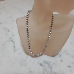 Monet Elegant Silvertone Ball Necklace